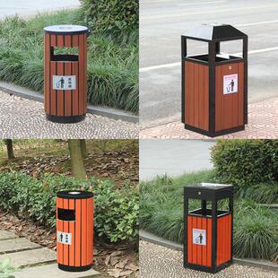 户外垃圾桶分类环卫商用室外公园景区小区大号金属果皮箱不锈钢