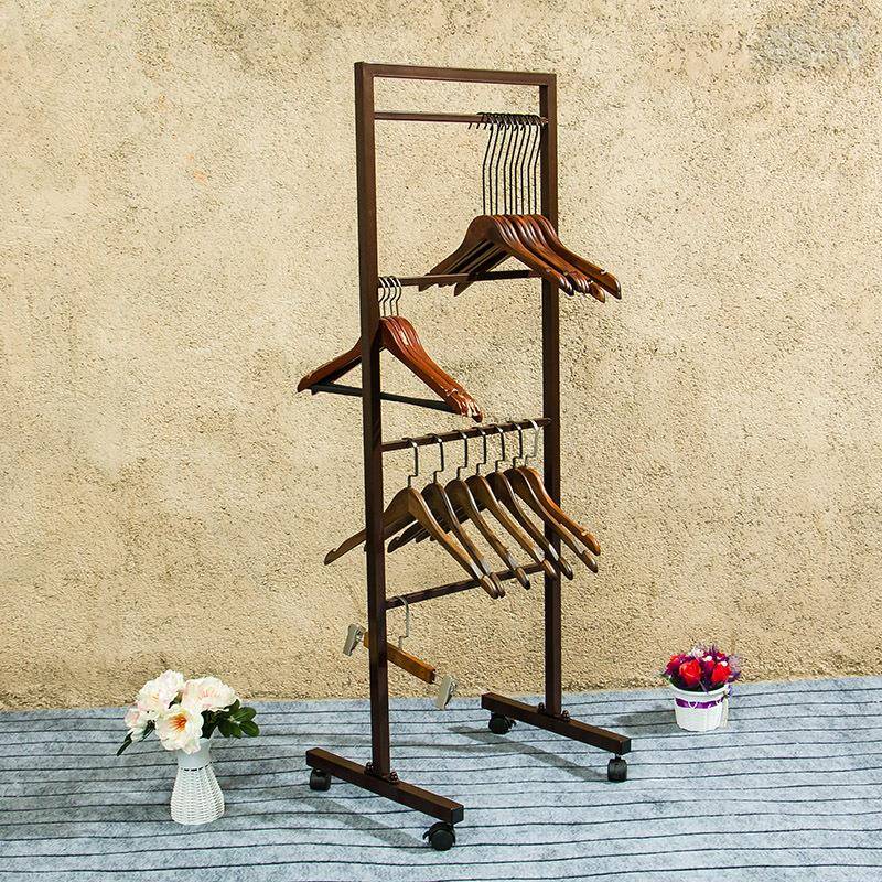 新品铁艺欧式衣裤架整理架服装店衣架收纳架可移动式衣裤架归纳
