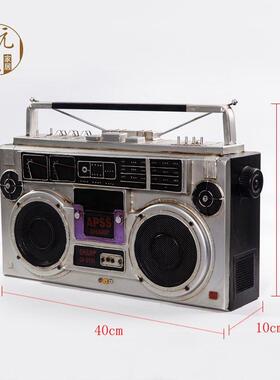 复古老式70年代收音机录音机模型拍照摄影道具怀旧物件装饰品摆件