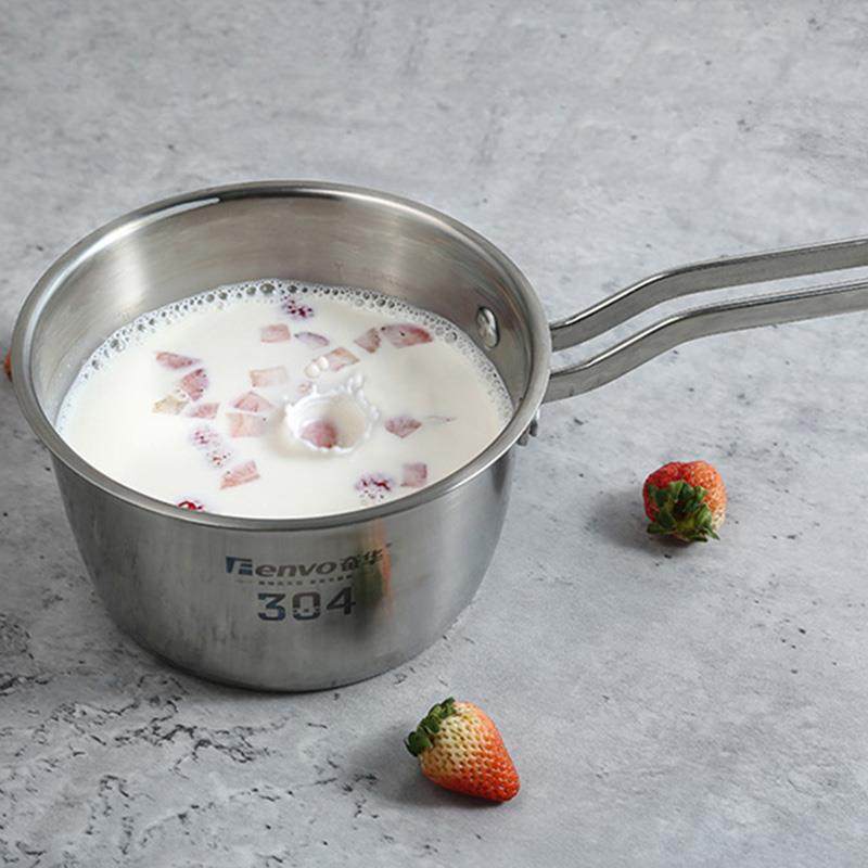 德国奋华304奶锅泡面锅小锅婴儿宝宝辅食锅家用汤锅304不锈钢奶锅