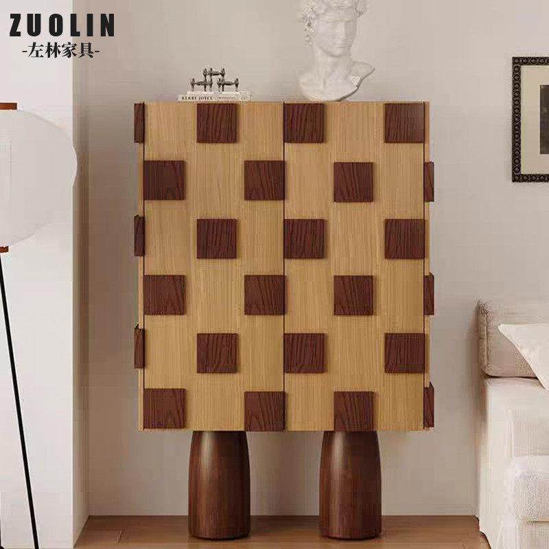 法式复古实木餐边柜储物柜入户进门玄关柜收纳柜诧寂风格鞋柜定制,住宅家具,餐边柜,淘宝优惠券,粉丝福利购,淘宝优惠卷