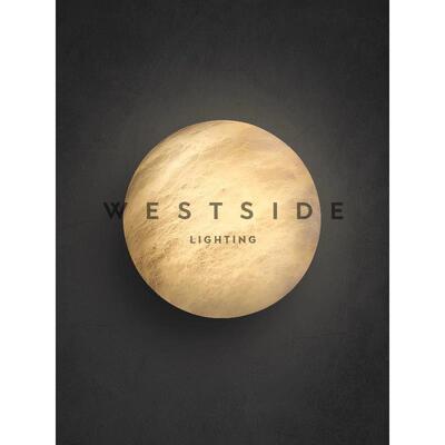 Westside 西班牙设计师款黄铜雪花云石壁灯客厅背景墙灯床头壁灯