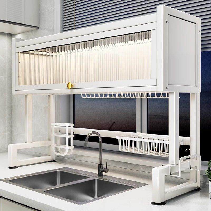 厨房水槽置物架洗碗槽水池放碗碟碗盘柜子防尘柜多功能收纳沥水架,厨房/烹饪用具,厨房置物架/置物柜/角架,淘宝优惠券,粉丝福利购,淘宝优惠卷