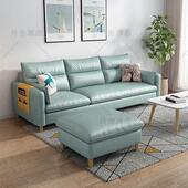 北欧科技布沙发小户型客厅简约现代布艺三人位直排出租房意式 轻奢