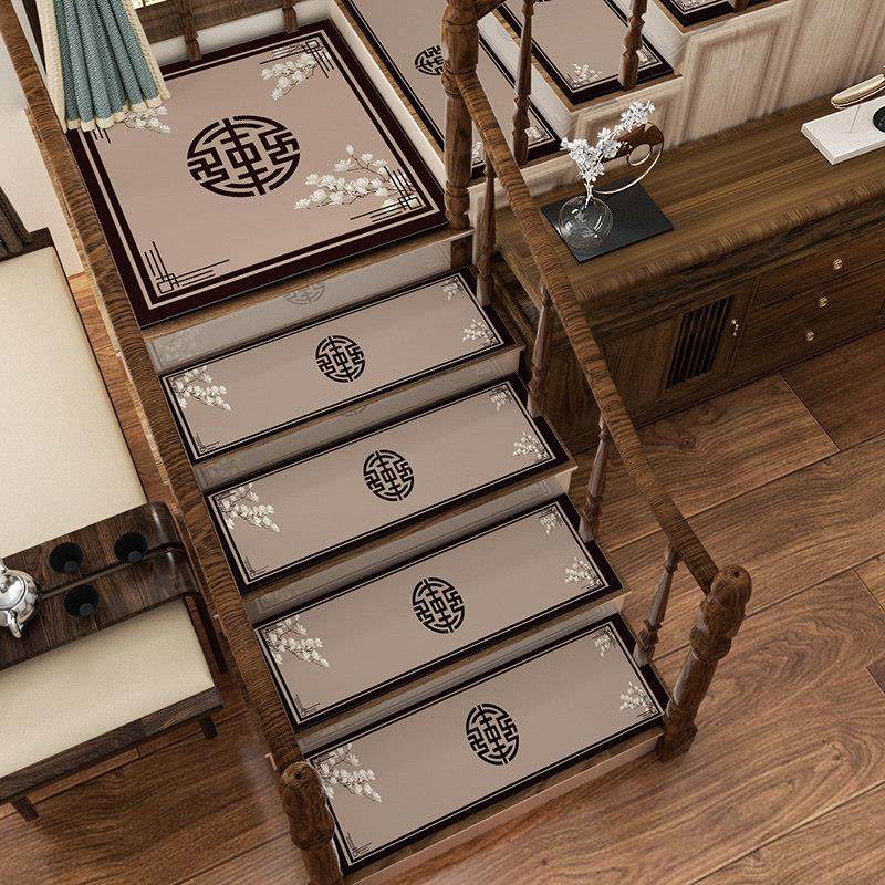 实木楼梯踏步垫新中式吸水楼梯垫防滑免洗地垫台阶楼梯脚踏垫地毯,居家布艺,楼梯垫,淘宝优惠券,粉丝福利购,淘宝优惠卷