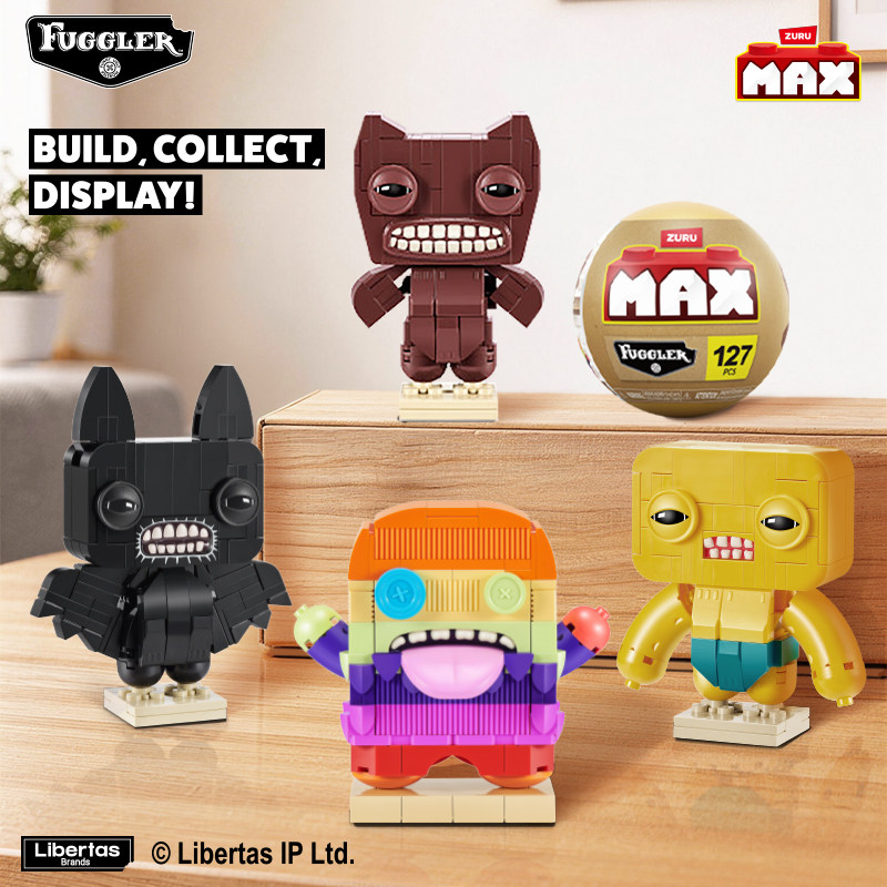 Fuggler官方正版MAX萌牙怪兽模型拼图拼装积木玩具潮玩公仔周边