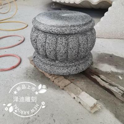 大理石柱墩底座石墩子垫基石柱脚石雕柱皮圆墩空心石柱础柱顶石