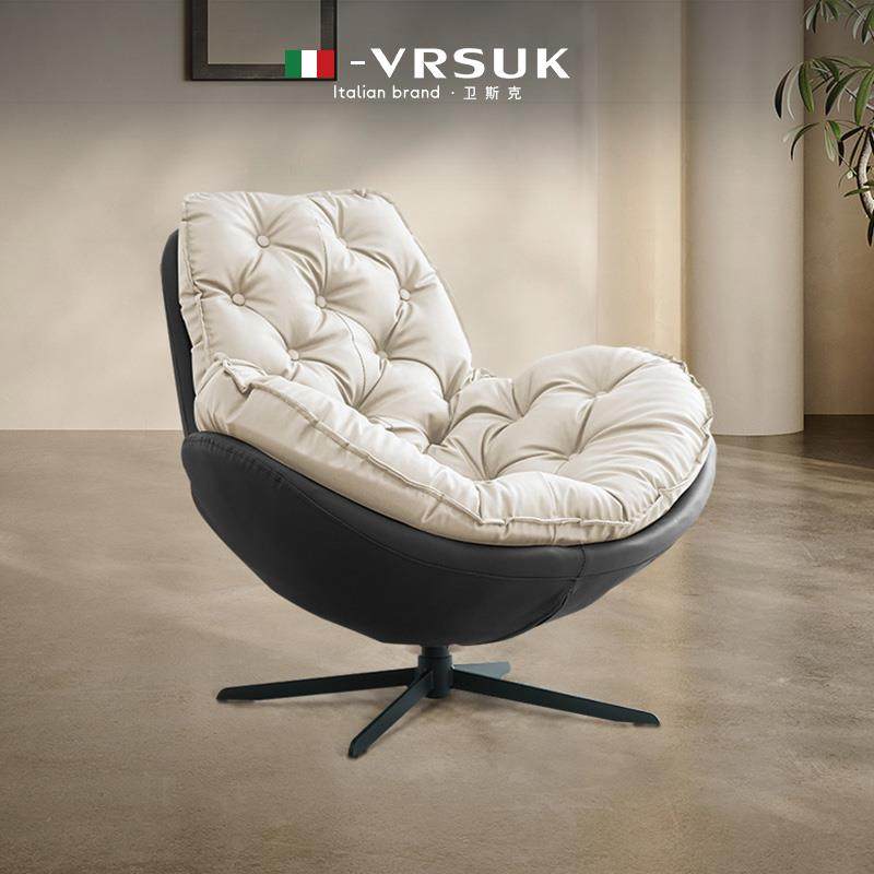 意式极简旋转沙发VRSUK布艺框架单人椅可定制