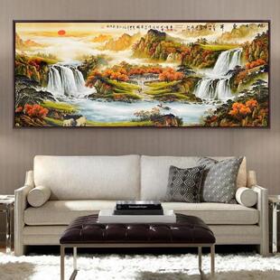 超画算5d钻石画满钻客厅砖石画牡办公室风景山水画十字绣2023新款