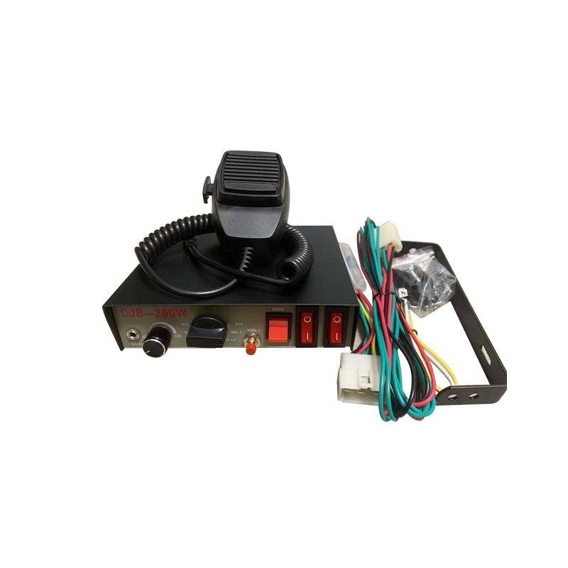 汽车车载CJB警报200w300瓦喊话控制器消防工程车有线主机12V24V伏