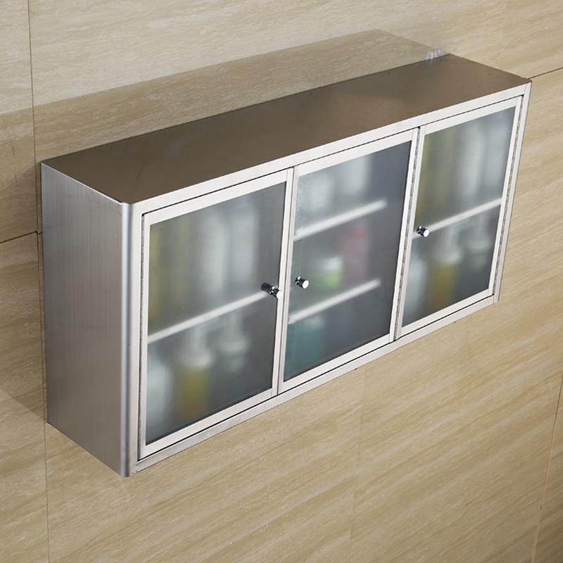 不锈钢浴室吊柜墙壁柜 厨房整体橱柜碗盘柜壁挂储物收纳柜化妆室