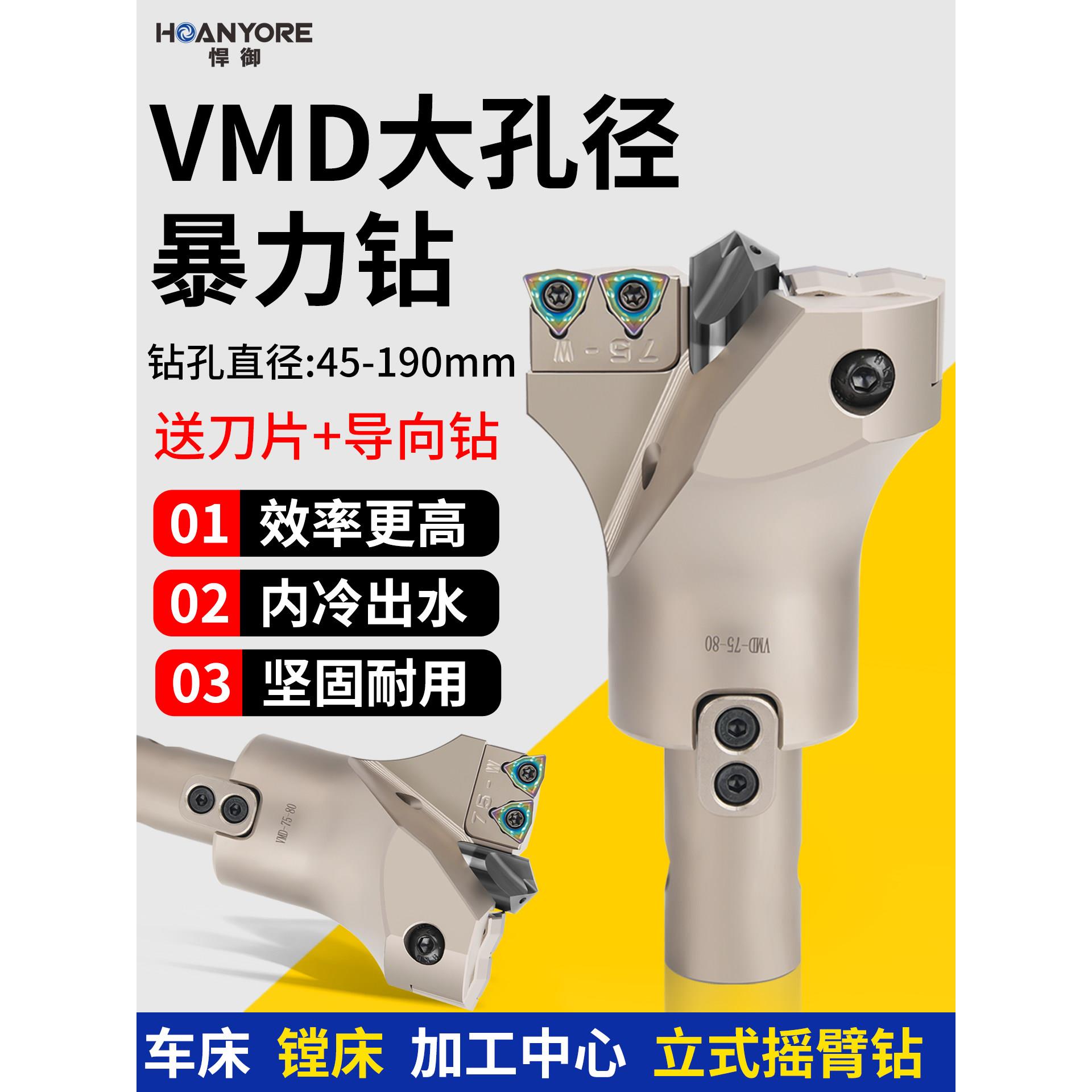 大头钻VMD可转位钻头大孔径定心U钻直径加工暴力钻快速钻深孔钻