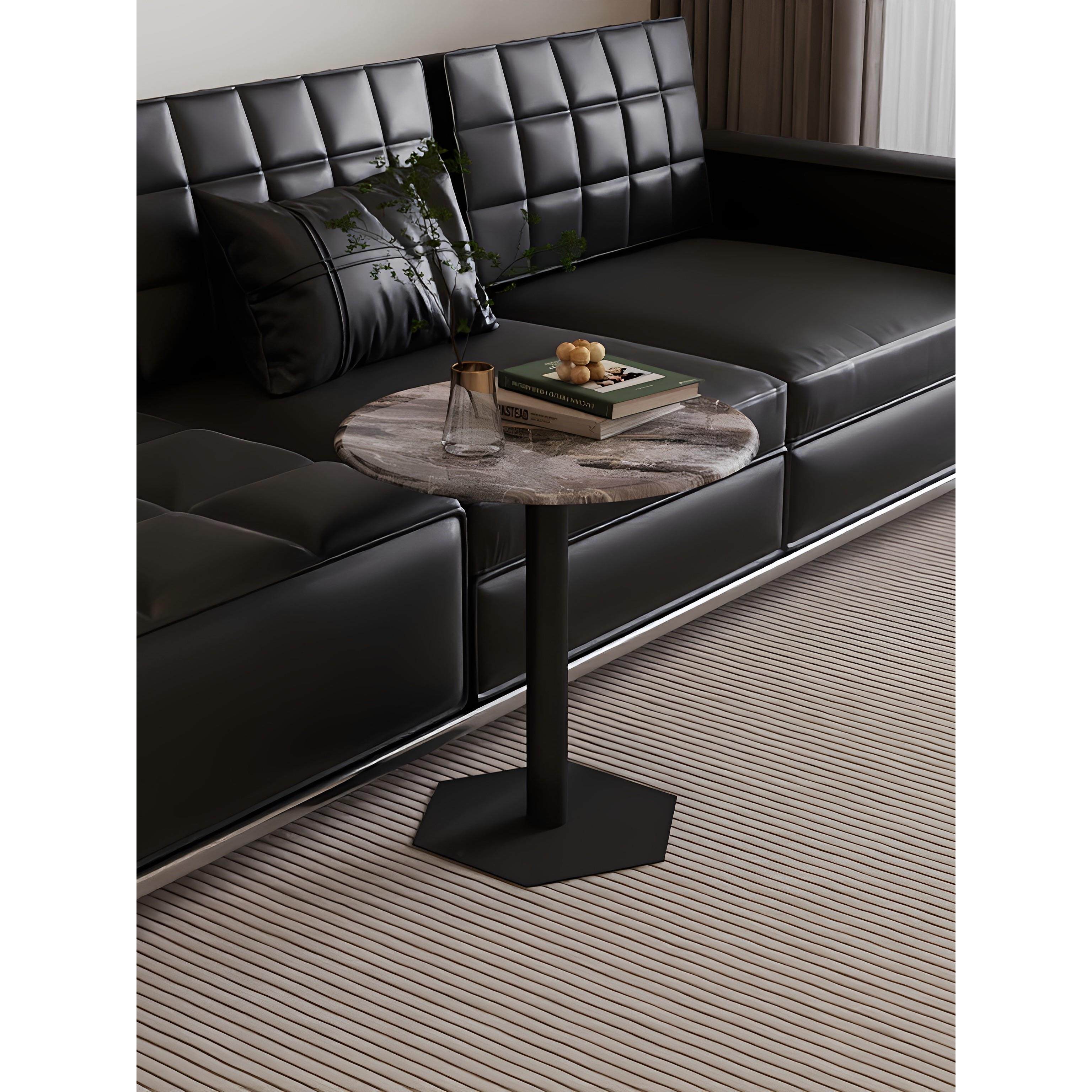 意式极简圆形奢石沙发边几轻奢设计师款微晶石角几现代大理石茶几,住宅家具,茶几,淘宝优惠券,粉丝福利购,淘宝优惠卷