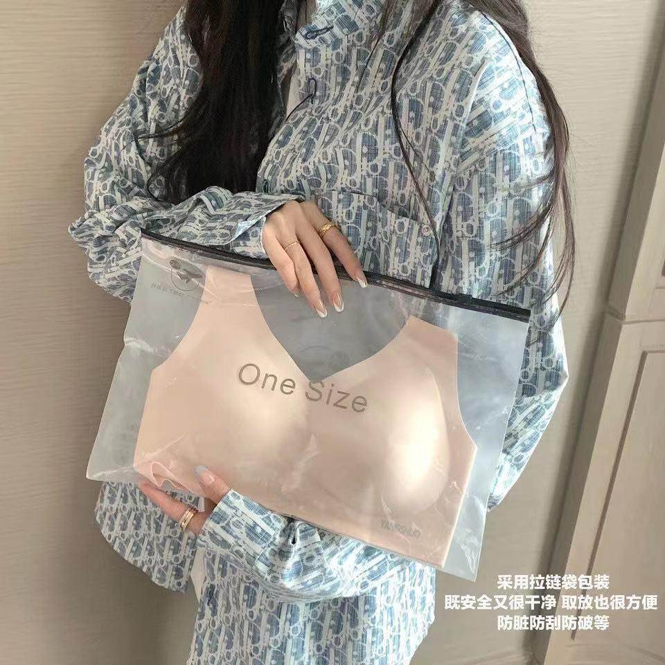 one size无尺码3.0内衣舒适无痕运动胸罩少女乳胶无痕睡眠文胸纯