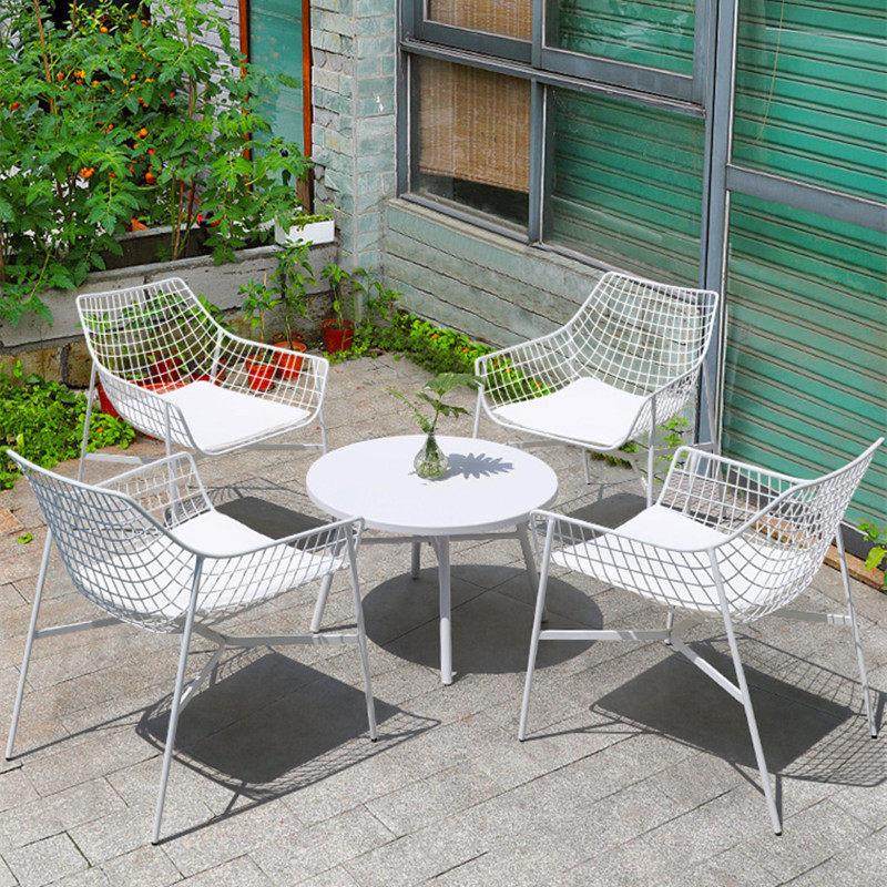 户外桌椅套装房地产样品屋展示中心外摆庭院露台室外休闲 镀锌钢