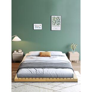 无床头榻榻米B&B实木床框架增加折叠排框架地板框架硬床垫定制尺