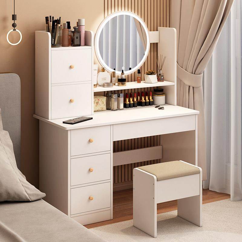 化妆台卧室家用2025新款现代简约收纳柜一体小型网红化妆桌子镜台,住宅家具,梳妆台/桌,淘宝优惠券,粉丝福利购,淘宝优惠卷