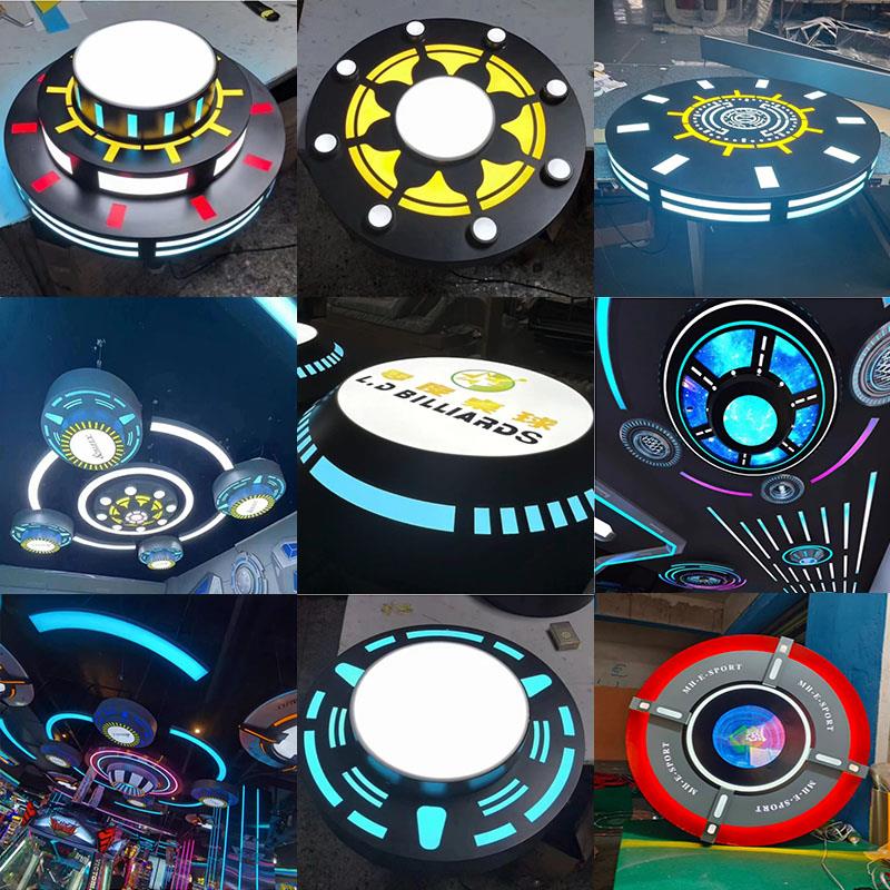 电竞模块游戏网咖电竞馆电玩城酒店吧台发光软装饰挂件设计过道灯