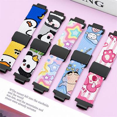 适用小天才W2123AC儿童电话手表Z6磁吸弹性伸缩表带D3腕带子手环