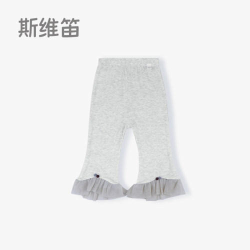 女童微喇打底裤儿童洋气七分裤薄款夏装新款童装女宝宝外穿裤子