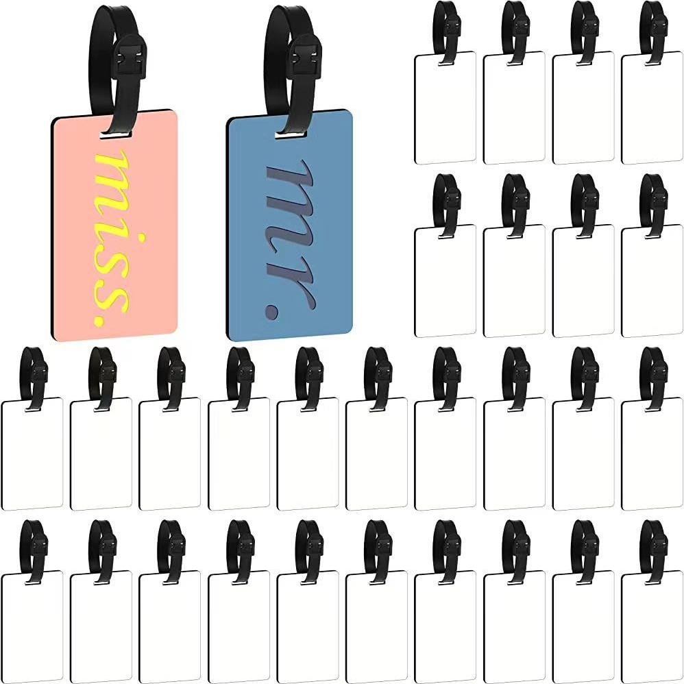 跨境热升华空白行李牌mdf密度板行李木牌画空白热转印耗材印图板