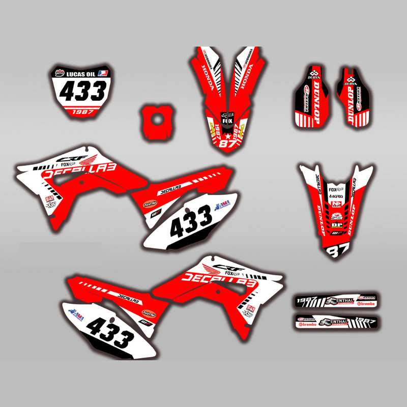 摩托贴纸适用于本田CRF250 18-19款 CRF450 17-19款 贴花 贴膜A