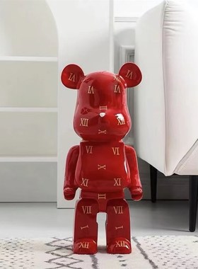 卡通公仔暴力熊存钱罐轻奢落地大型摆件创意家居客厅装饰品电视柜