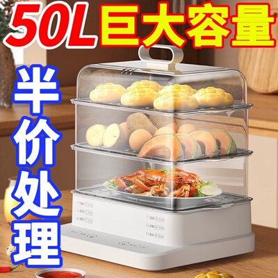 德国电蒸锅新款智能家用大容量多功能蒸煮一体电蒸箱全自动早餐机