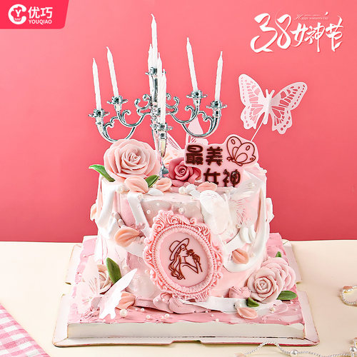 女神节蛋糕装饰zui美女神巧克力