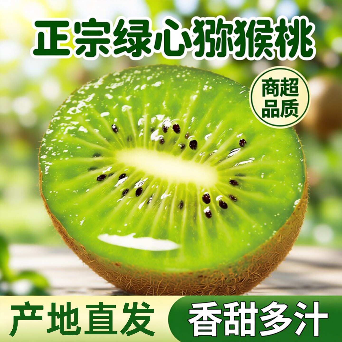 猕猴桃新鲜绿心大果当季香甜多汁奇异果产地直发整箱自然熟包邮 - 实物图