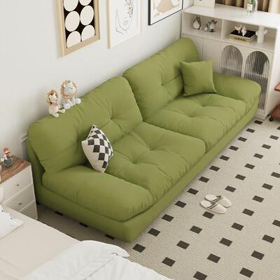 云朵布艺沙发客厅2025新款小户型现代简约双人出租房直排懒人躺椅