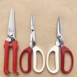 台湾松木网格花剪刀Sk5钢水果剪刀家用小剪刀园艺剪刀水果柄剪刀