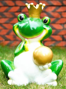 户外彷真青蛙雕塑玻璃纤维假动物花园林景观模型水池塘草坪装饰摆