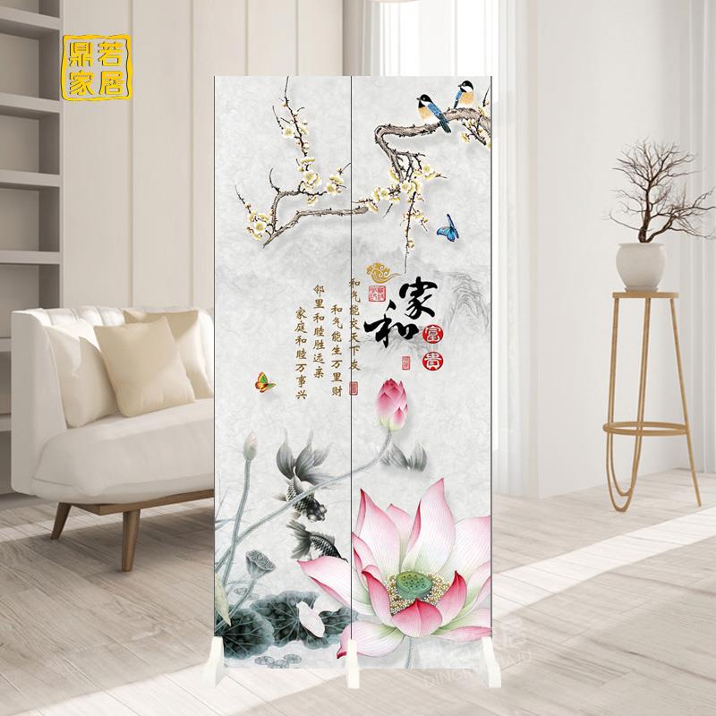 现代简约小户型客厅入户玄关进门隔断化妆室遮挡中式屏风折叠移动