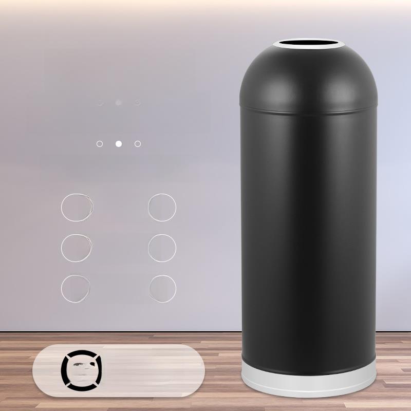 户外子弹垃圾桶商场餐厅奶茶店咖啡厅不锈钢圆大无盖桶商业