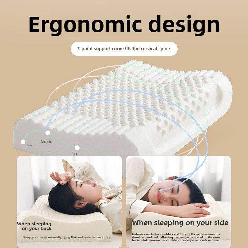 泰国乳胶枕头一对家用天然橡胶记忆枕芯学生宿舍护颈椎助睡眠不塌,床上用品,乳胶枕,淘宝优惠券,粉丝福利购,淘宝优惠卷