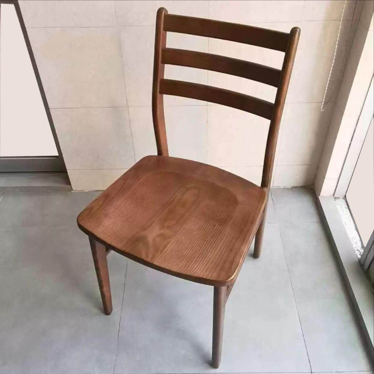 全实木餐椅现代简约休闲家用餐厅餐桌椅子靠背椅书桌椅白蜡木餐椅