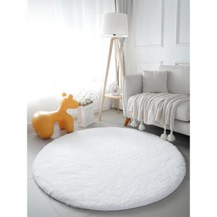 加厚圆形羔羊绒地毯卧室梳妆台化妆镜椅垫挂篮挂椅儿童帐篷地垫