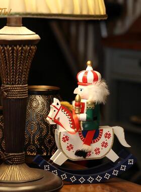 胡桃夹子摇马木偶士兵欧式家居饰品桌面客厅男女孩送礼物装饰摆饰