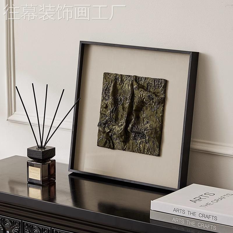 中古风小幅玄关组合装饰画中式平面高级感卧室走廊电表箱遮挡挂画图片