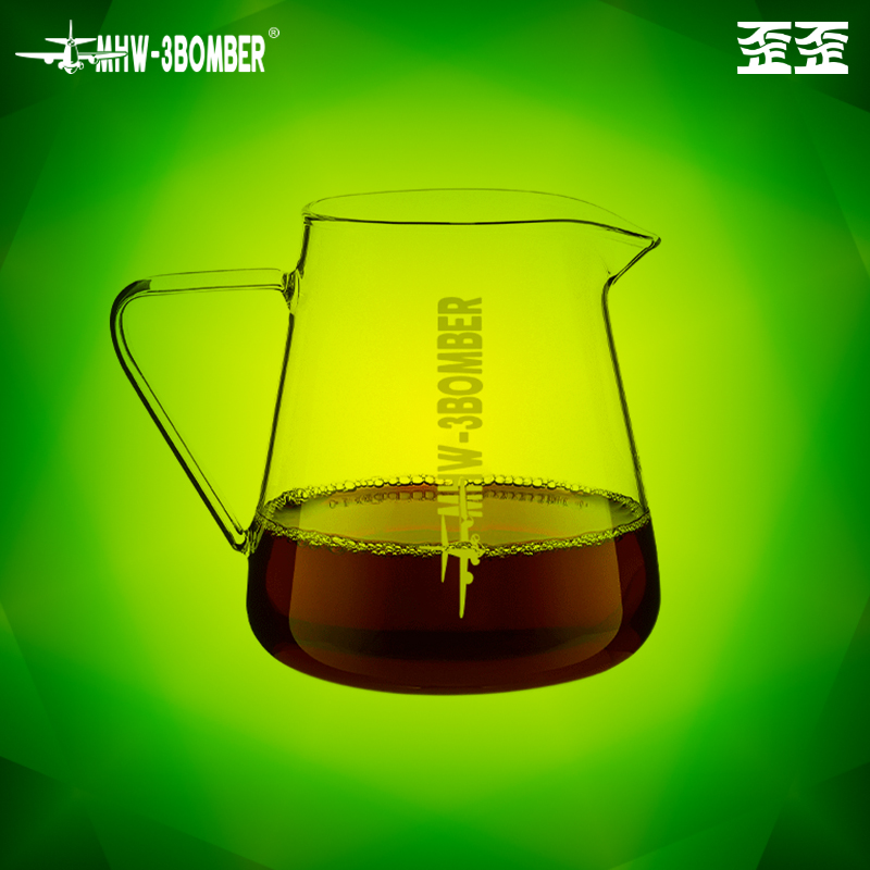 MHW轰炸机手冲精灵分享壶咖啡玻璃耐热滴漏式咖啡器具500ml