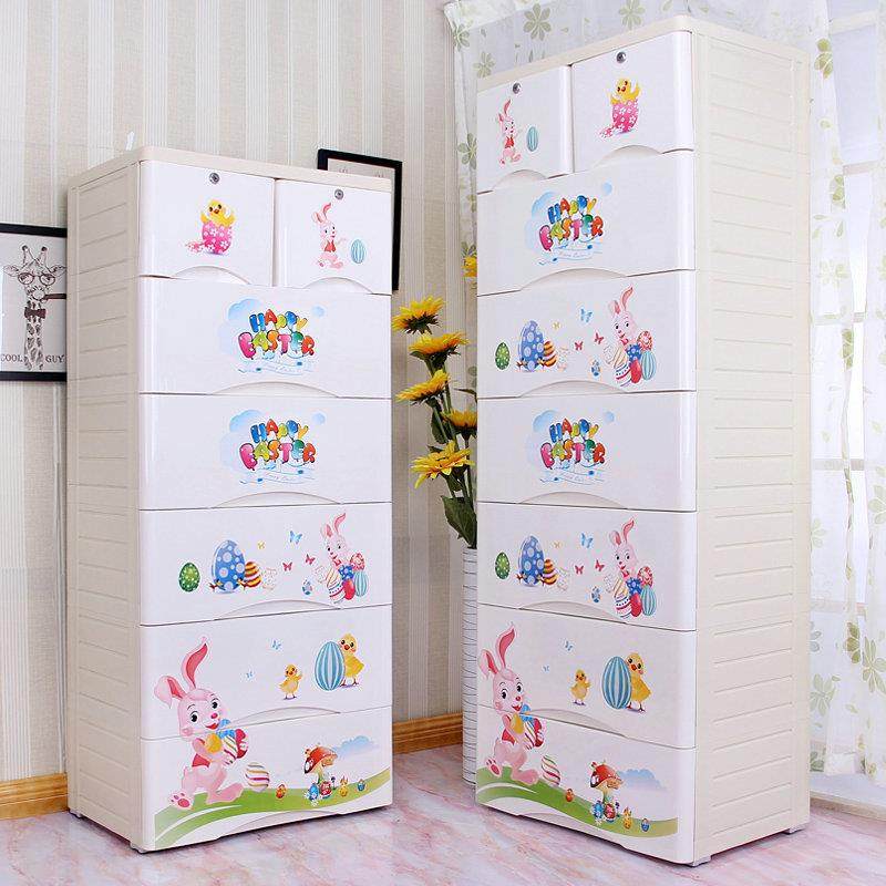 厂家收纳箱抽屉式大号塑料收纳柜 儿童衣柜时尚塑料储物柜