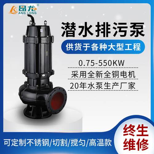 WQ/QW型MWT潜污泵 污潜水处厂理抽水泵 kw5.5k污w水污物水排污泵