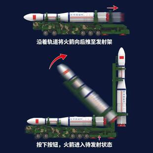 火箭队模型发射航天文创长征火箭运载车模型儿童男孩仿真玩具