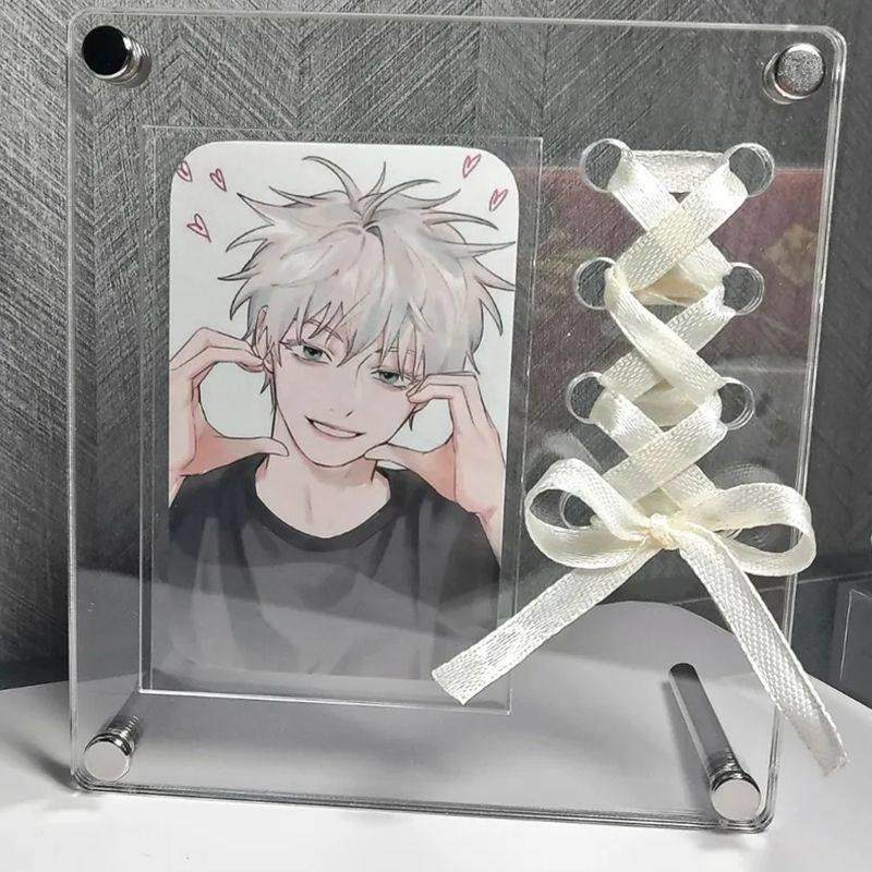 小卡展示架亚克力CD唱片小卡展示架拍立得3寸照片框桌面摆件双凹,收纳整理,桌面收纳盒,淘宝优惠券,粉丝福利购,淘宝优惠卷