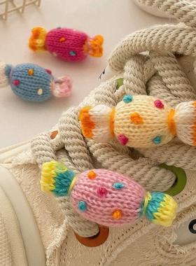 毛衣点缀饰品可爱针织彩虹糖果胸针创意多巴胺女孩diy配饰别针鞋