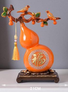 进门见鞋柜摆件招八方来财招财葫芦镇宅玄关摆件新中式入门客厅酒