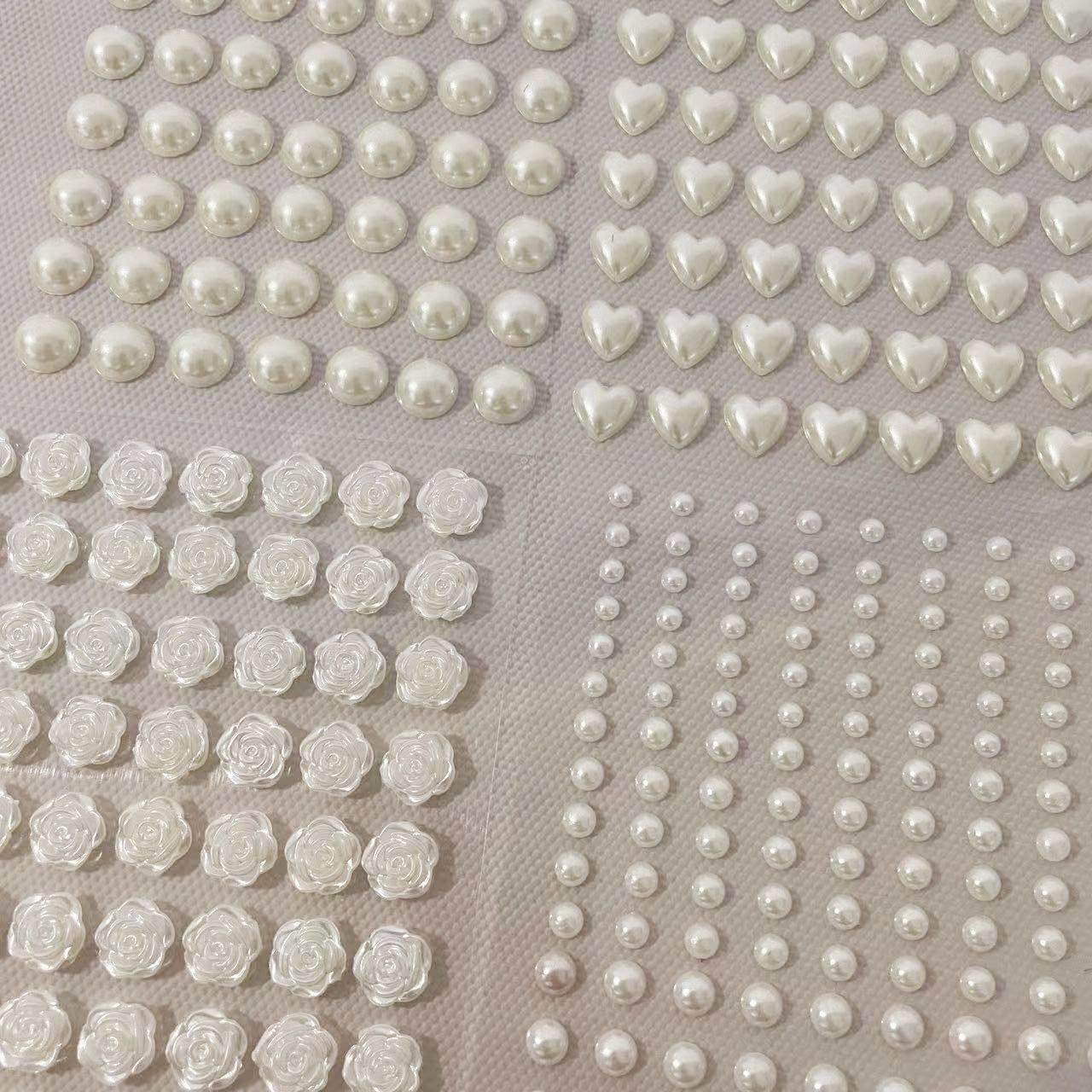 珍珠贴纸珍珠舞台脸部水钻美甲饰品diy宋装新娘儿童平底自带背胶,玩具/童车/益智/积木/模型,贴纸,淘宝优惠券,粉丝福利购,淘宝优惠卷