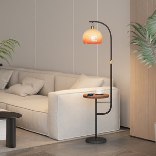 全光谱落地灯客厅沙发旁书房卧室床头灯中古温馨氛围灯立式 台灯