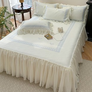 夏季 公主风软席子婴儿可用 凉席三件套可机洗可折叠冰丝席2025新款